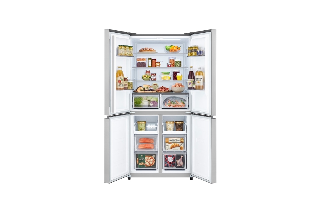 LG 512L Multi-Door Refrigerator beigeglass, lg multi door refrigerator open door view, GCFB50FPLAM, thumbnail 2