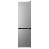 LG Bottom Freezer Refrigerator m226mpybam in Prime Silver with a sleek, minimalist front design.2