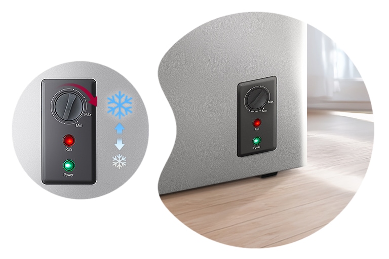 LG chest freezer external controller lets you adjust temperature with ease