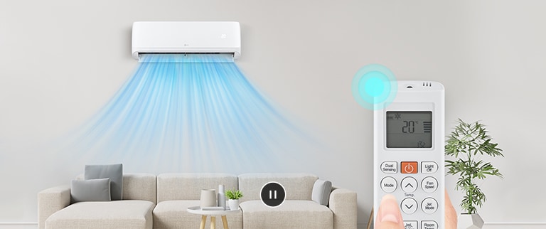 Cooling, Drying and Fan mode are set by pushing the 'MODE' button on the remote-controller.