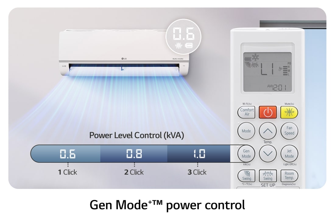 LG DUALCOOL INVERTER 1.5HP AC , GenMode+™, S4-Q12JA28J, thumbnail 11