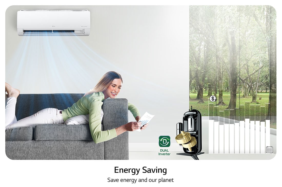 LG DUAL INVERTER AC 2HP, Energy Saving, S4-Q18JLQAL, thumbnail 10