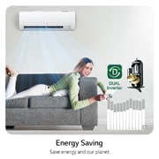 LG 9,000 BTU | LG DUALCOOL™ Inverter AC | Energy Saving | Faster Cooling, energy saving, S4-Q09WAQAL, thumbnail 10
