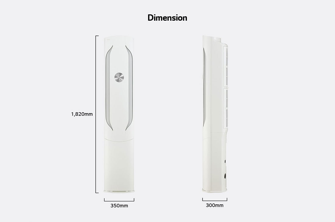 LG 2.5HP Dual Inverter Floor Standing AC - AirTower L, Lips Dimension, F4-Q25N2XA0, thumbnail 15