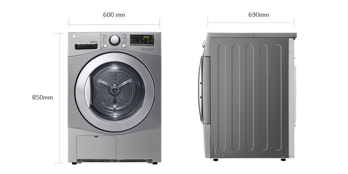 LG Sèche linge, type à condensation, 9 kg, séchage par capteur/RC9066G2F -  FEX