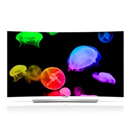 Front and side view of an LG 65EG9600 4K OLED 3D TV.2