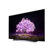 LG C1 65 inch 4K Smart OLED TV, -30 degree side view, OLED65C1PVB, thumbnail 5