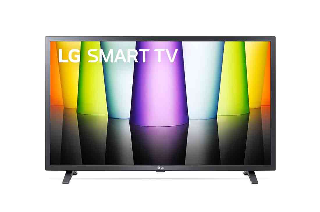 LG 32'' LQ630 HD Smart TV WebOS ThinQ AI, A front view of the LG Full HD TV with infill image and product logo on, 32LQ630B6LB