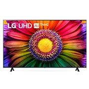 LG, UHD 4K TV, 75 inch UR80 series, WebOS Smart AI ThinQ, Magic Remote, AI Sound Pro (5.1.2ch), 2023 New, A front view of the LG UHD TV, 75UR80006LJ, thumbnail 2
