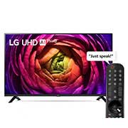 LG UHD UR73 43'' 4K Smart TV 2023, A front view of the LG UHD TV with Remote, 43UR73006LA, thumbnail 1