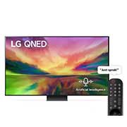 LG, Colour Technology QNED TV, 65 inch QNED81R series, WebOS Smart AI ThinQ, Magic Remote, AI Picture Pro, AI Sound Pro (5.1.2ch), 2023 New, A front view of the LG UHD TV with infill image and product logo on, 65QNED816RA, thumbnail 1