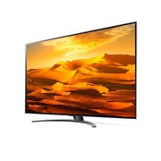 LG QNED 4K MiniLED Smart TV 75 inch Series 91 , a7 Gen5 4K Processor, HGiG & FreeSync for gaming, 30 degree side view with infill image, 75QNED916QA, thumbnail 3