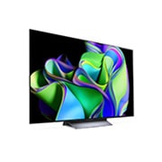 LG OLED evo C3 55 inch 4K Smart TV 2023, Slightly-angled right-facing side view., OLED55C36LA, thumbnail 9