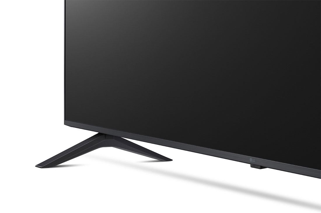 LG UHD UR78 75 inch 4K Smart TV, 2023, close-up view of pole, 75UR78006LL, thumbnail 6