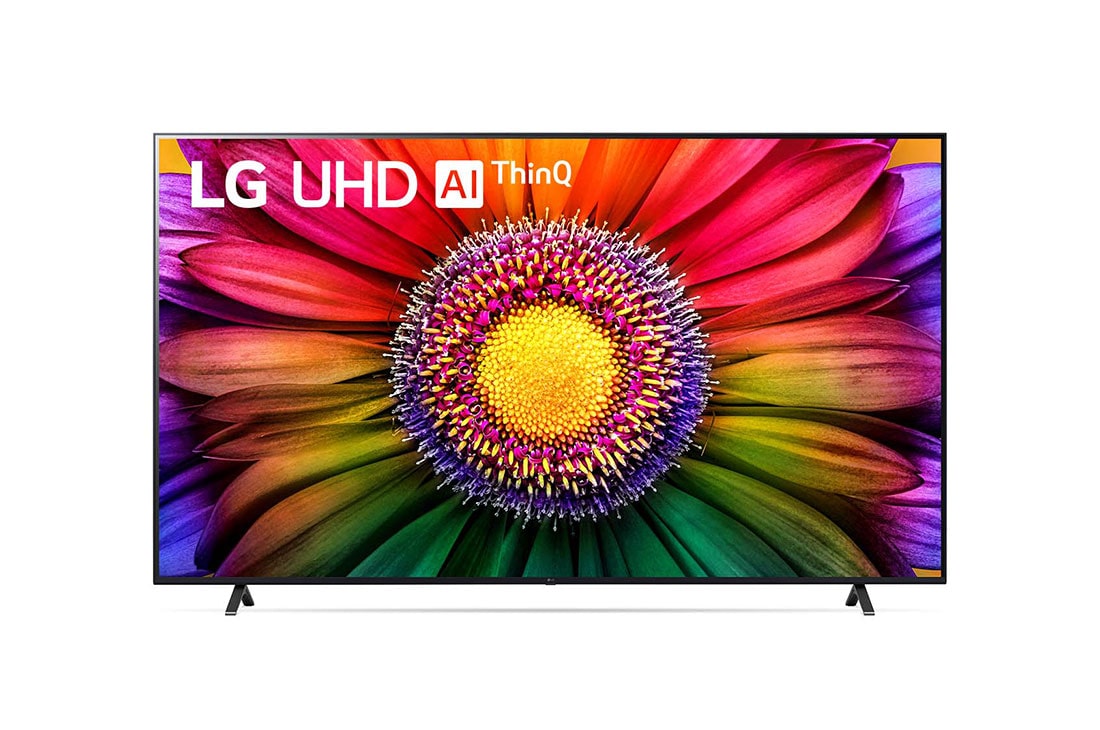 LG UHD UR80 86 inch 4K Smart TV, 2023, A front view of the LG UHD TV, 86UR80006LA