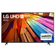 LG 50 Inch LG UHD UT80 4K Smart TV AI Magic remote HDR10 webOS24 2024, Front view of LG UHD TV, UT80 with text of LG UHD AI ThinQ, 2024, and webOS Re:New Program logo on screen, 50UT80006LA, thumbnail 2