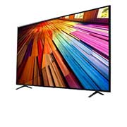 LG 86 Inch LG UHD UT80 4K Smart TV AI Magic remote HDR10 webOS24 2024, Slightly-angled left-facing side view of LG UHD TV, UT80, 86UT80006LA, thumbnail 4