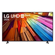 LG 75 Inch LG UHD UT80 4K Smart TV AI Magic remote HDR10 webOS24 2024, Front view of LG UHD TV, UT80, 75UT80006LA, thumbnail 2