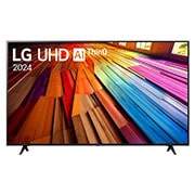 LG 65 Inch LG UHD UT80 4K Smart TV AI Magic remote HDR10 webOS24 2024, Front view of LG UHD TV, UT80, 65UT80006LA, thumbnail 2