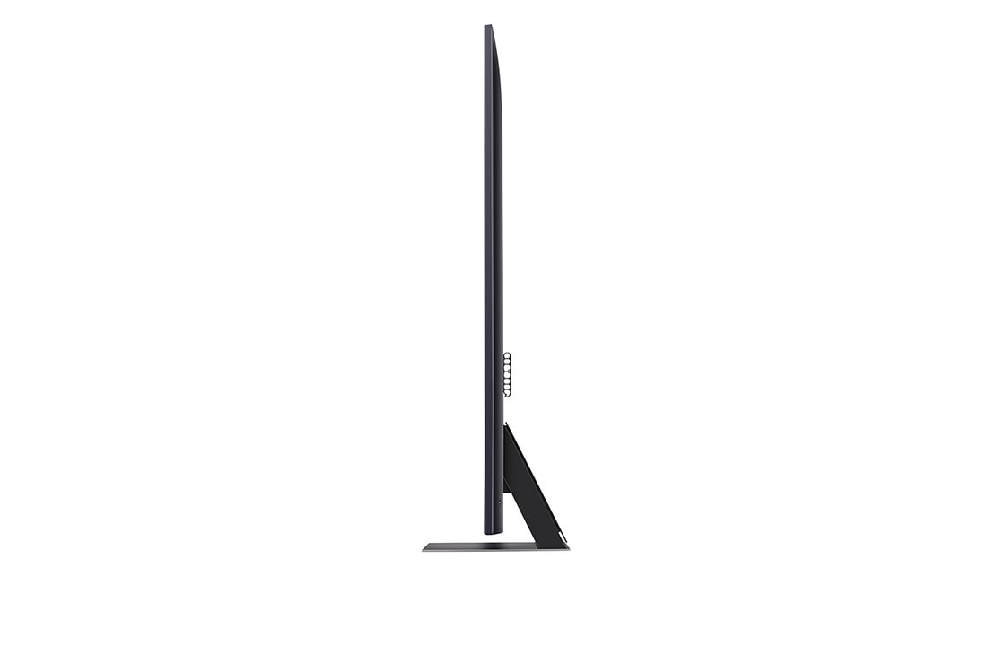 LG 86 Inch LG QNED QNED86 4K Smart TV AI Magic remote HDR10 webOS24 2024, Slightly-angled left-facing side view of LG QNED TV, QNED86, 86QNED86T6A, thumbnail 3