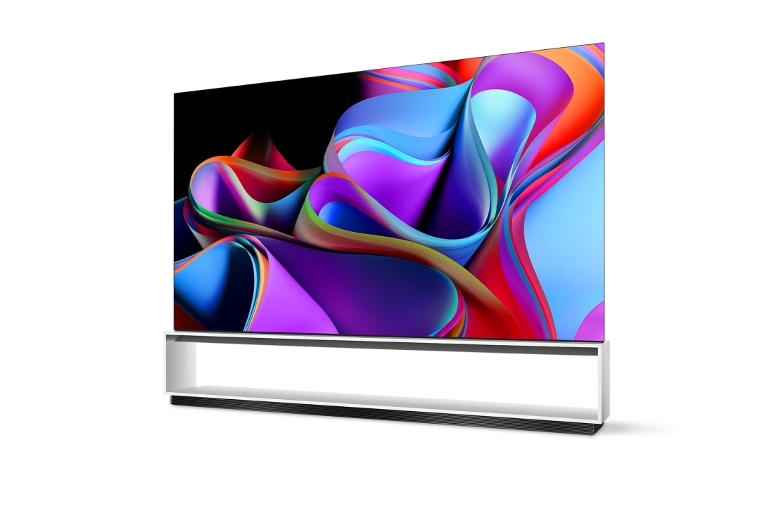 LG SIGNATURE OLED 8K Z3 88 inch Smart TV 2023, Slightly-angled left-facing side view., OLED88Z36LA, thumbnail 2