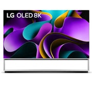 LG SIGNATURE OLED 8K Z3 88 inch Smart TV 2023, Front view with LG OLED 8K evo, 10 Years World No.1 OLED Emblem, and 5-Year Panel Warranty logo on screen., OLED88Z36LA, thumbnail 1