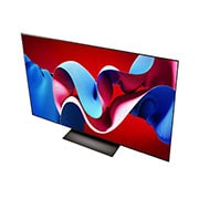 LG 77 Inch LG OLED evo C4 4K Smart TV AI Magic remote Dolby Vision webOS24 2024, Angled view of LG OLED evo TV, OLED C4 from above, OLED77C46LA, thumbnail 12