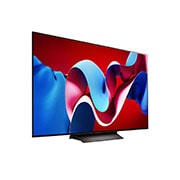 LG 77 Inch LG OLED evo C4 4K Smart TV AI Magic remote Dolby Vision webOS24 2024, Right-facing side view of LG OLED evo TV, OLED C4, OLED77C46LA, thumbnail 9
