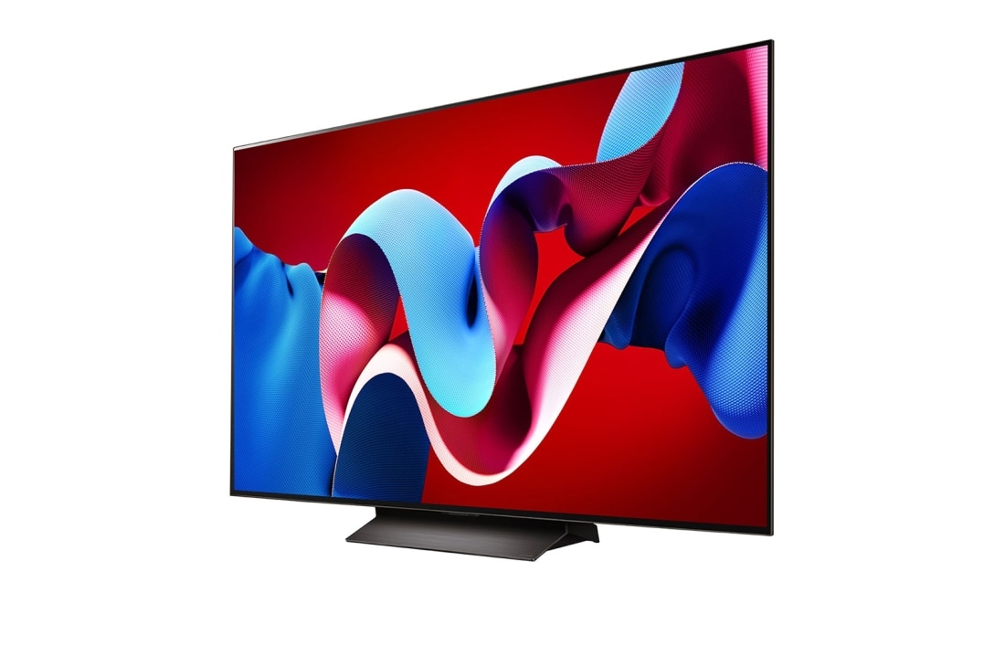 LG 77 Inch LG OLED evo C4 4K Smart TV AI Magic remote Dolby Vision webOS24 2024, Left-facing side view of LG OLED evo TV, OLED C4, OLED77C46LA, thumbnail 7