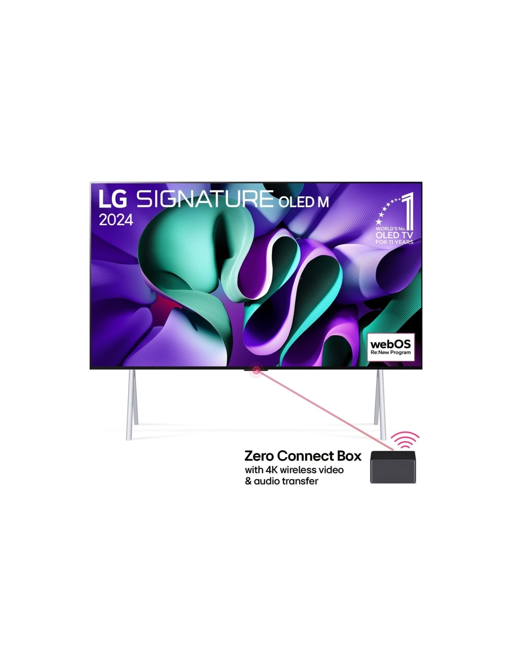 97 inch LG SIGNATURE OLED M4 True Wireless TV with 4K 120Hz