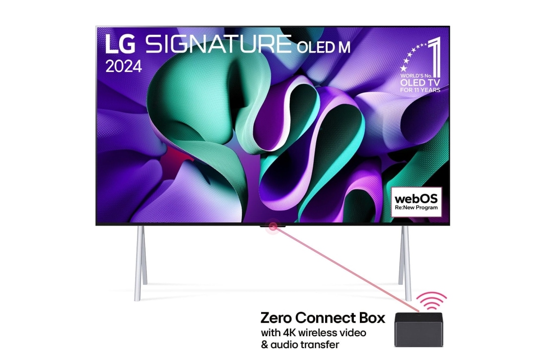 LG True Wireless TV 97 inch LG SIGNATURE OLED M4 with 4K 120Hz Video & Audio Transfer , OLED97M46LA