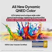 LG 86 Inch LG QNED AI QNED80 4K Smart TV 2025, Splashes of paint burst from the floor up in diverse colors. Intertrek certification for 100% Color Volume to DCI-P3. The title talks about LG’s new and unique wide color gamut technology that allows , 86QNED80A6A, thumbnail 5
