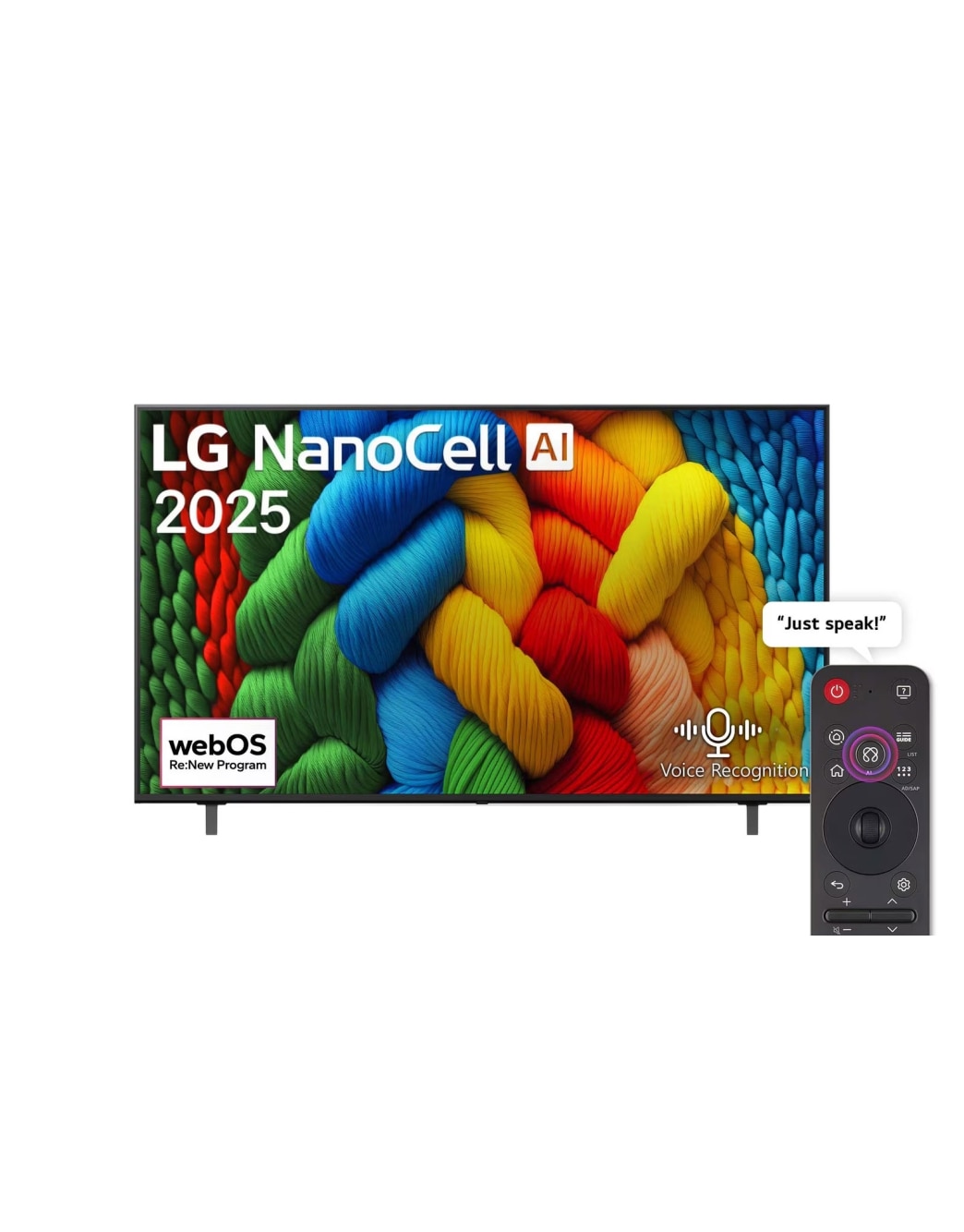65 inch LG NanoCell AI NANO80 4K Smart TV AI Magic remote HDR10