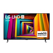 LG 98 Inch LG UHD AI UT90 4K Smart TV 2024, front view with infill, 98UT90006LA, thumbnail 1