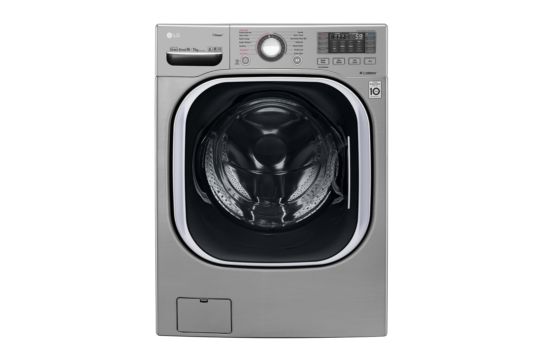 LG Front Load (Wash & Dry)Washing Machine 20/11kg, Silver, Inverter Direct Drive Motor, TurboWash, TrueSteam, Smart ThinQ, F0K1CHK2T2