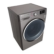 LG Front Load (Wash & Dry)Washing Machine 9/6kg, Silver, Inverter Direct Drive Motor, TurboWash, TrueSteam, Smart Diagnosis, F4J8FH2S, thumbnail 8