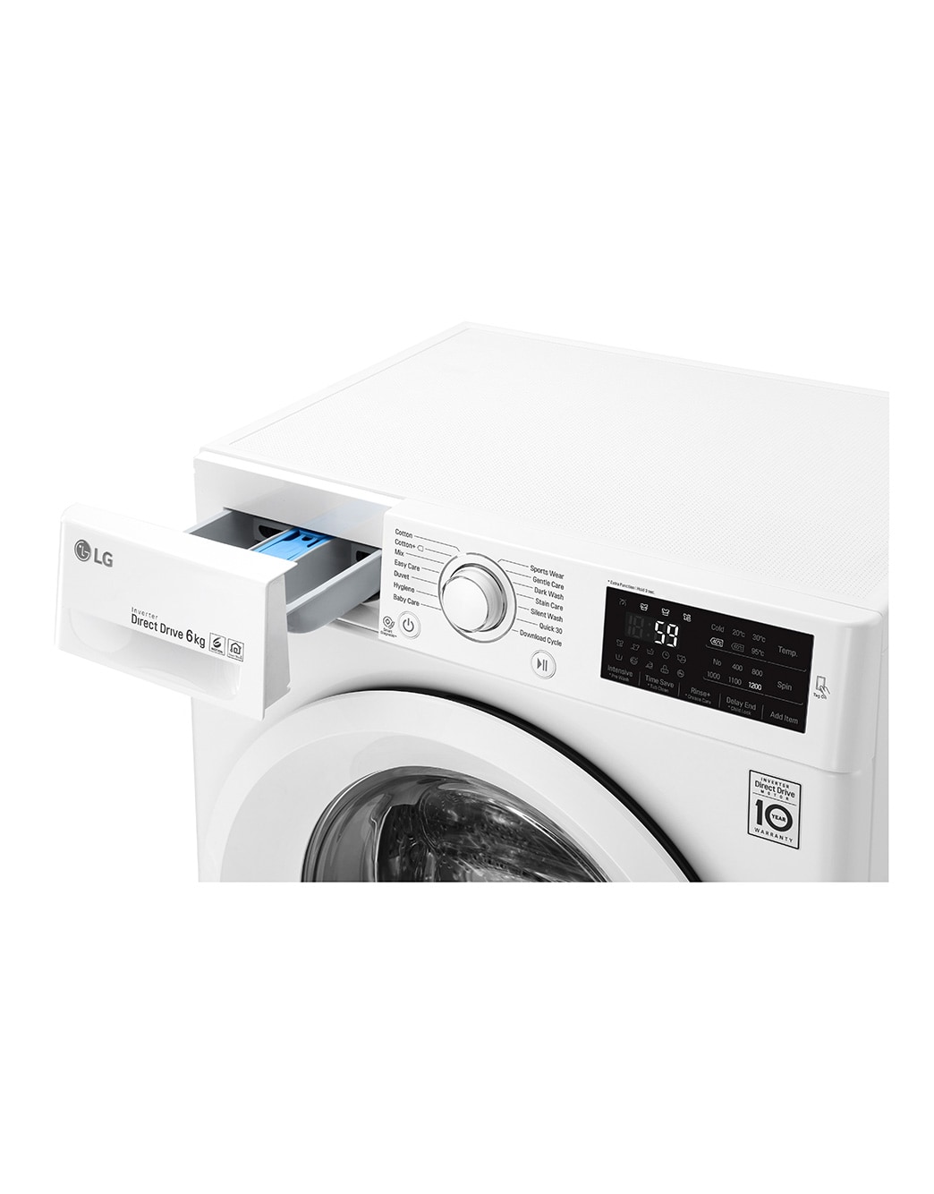 LG Front Load (Wash Only) Washine Machine 6kg, White, Inverter Direct Drive  Motor, 6 Motion DD, Smart Diagnosis | LG Africa
