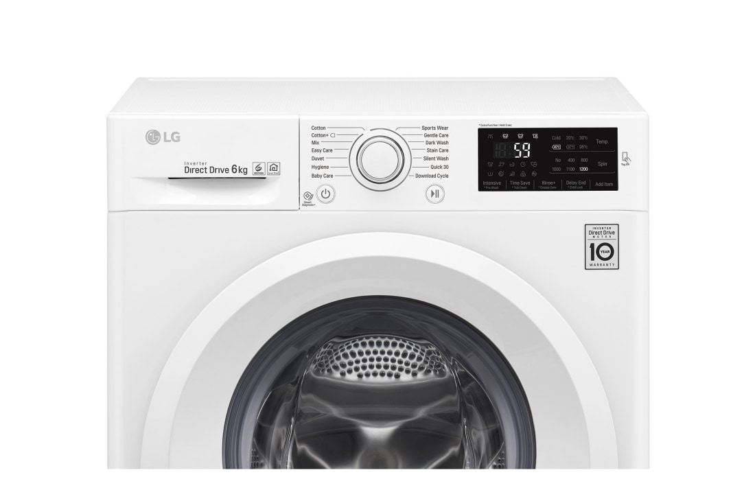 LG Front Load (Wash Only) Washine Machine 6kg, White, Inverter Direct Drive  Motor, 6 Motion DD, Smart Diagnosis | LG Africa