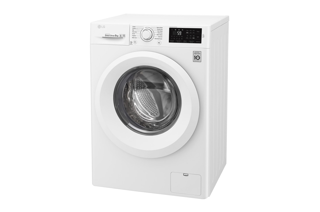 Lave linge HUBLOT SLIM DIRECT DRIVE 8,5KG BLANC/ARGENTÉ - LG