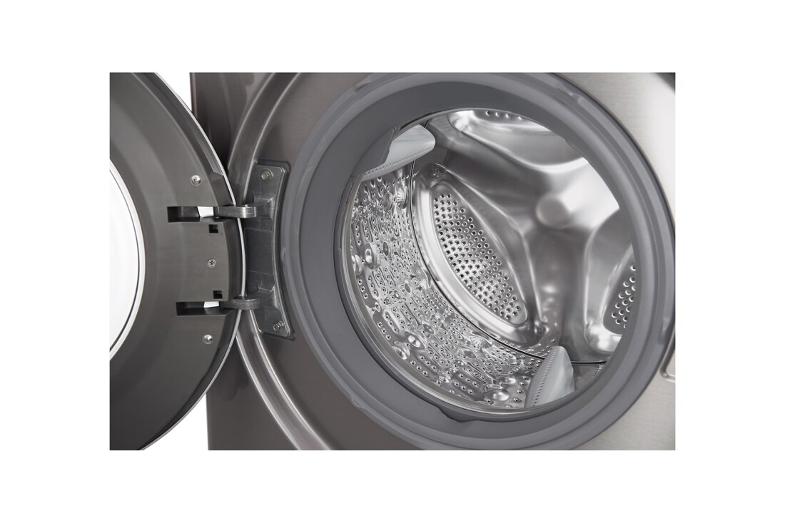 LG Front Load (Wash Only) Washing Machine 8kg, Silver, Inverter Direct Drive Motor, 6 Motion DD, Smart Diagnosis, F2J5TNP7S, thumbnail 3