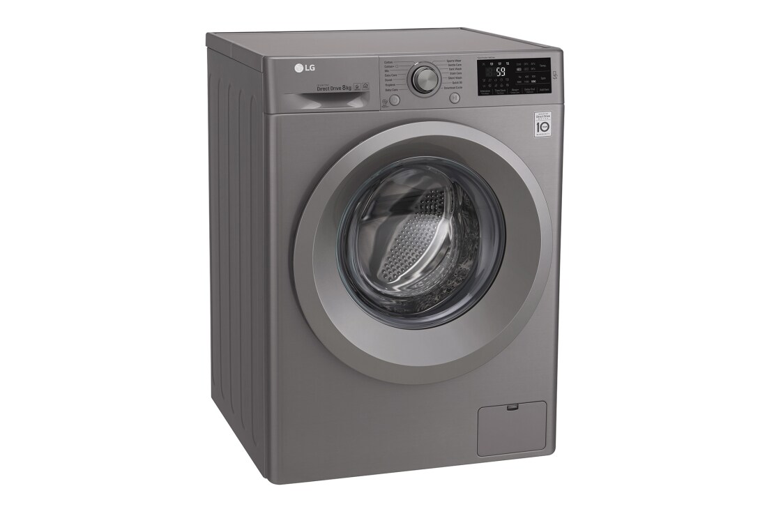 LG Front Load (Wash Only) Washing Machine 8kg, Silver, Inverter Direct Drive Motor, 6 Motion DD, Smart Diagnosis, F2J5TNP7S, thumbnail 11
