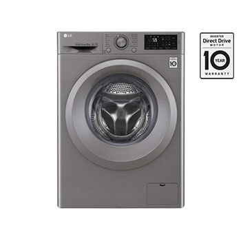 Front Load (Wash Only) Washine Machine 6kg, Silver, Inverter Direct Drive Motor, 6 Motion DD, Smart Diagnosis