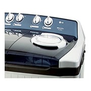 LG Twin Tub Washing Machine 16kg, Blue White, Roller Jet Pulsator, Wind Jet Dry, Pre Soak Function, P1860RWPC, thumbnail 2
