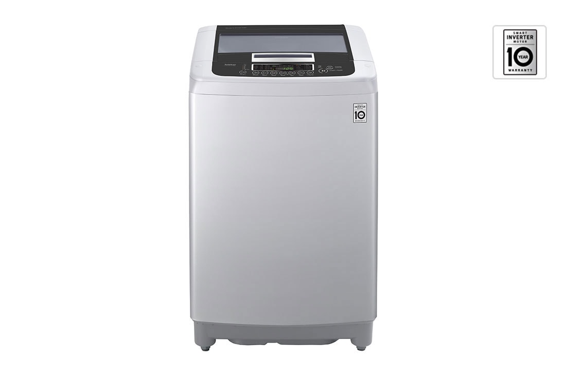 LG Top Load Washing Machine 13kg, Middle Free Silver, Smart Inverter Motor, TurboDrum+Smart Motion, Smart Diagnosis , T1369NEHTF, T1369NEHTF