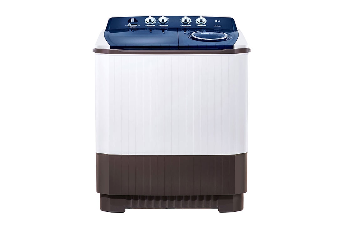 LG 13KG Twin Tub Washer, Roller Jet, 3 Wash Programs, Lint Filter, P1461RWPL Front view, P1461RWPL