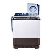 LG 13KG Twin Tub Washer, Roller Jet, 3 Wash Programs, Lint Filter, P1461RWPL - Front open, P1461RWPL, thumbnail 2