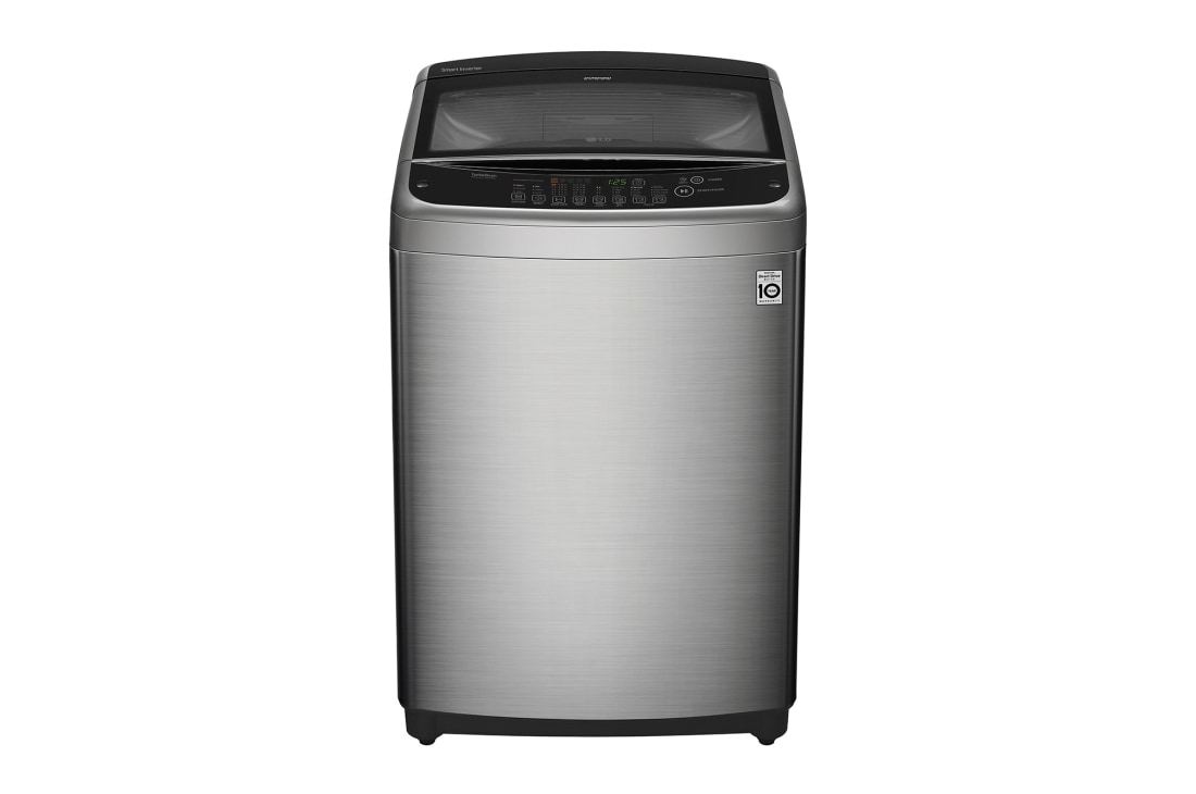 LG Top Load Washing Machine with Smart Inverter Control, front view, T1666NEHT2B
