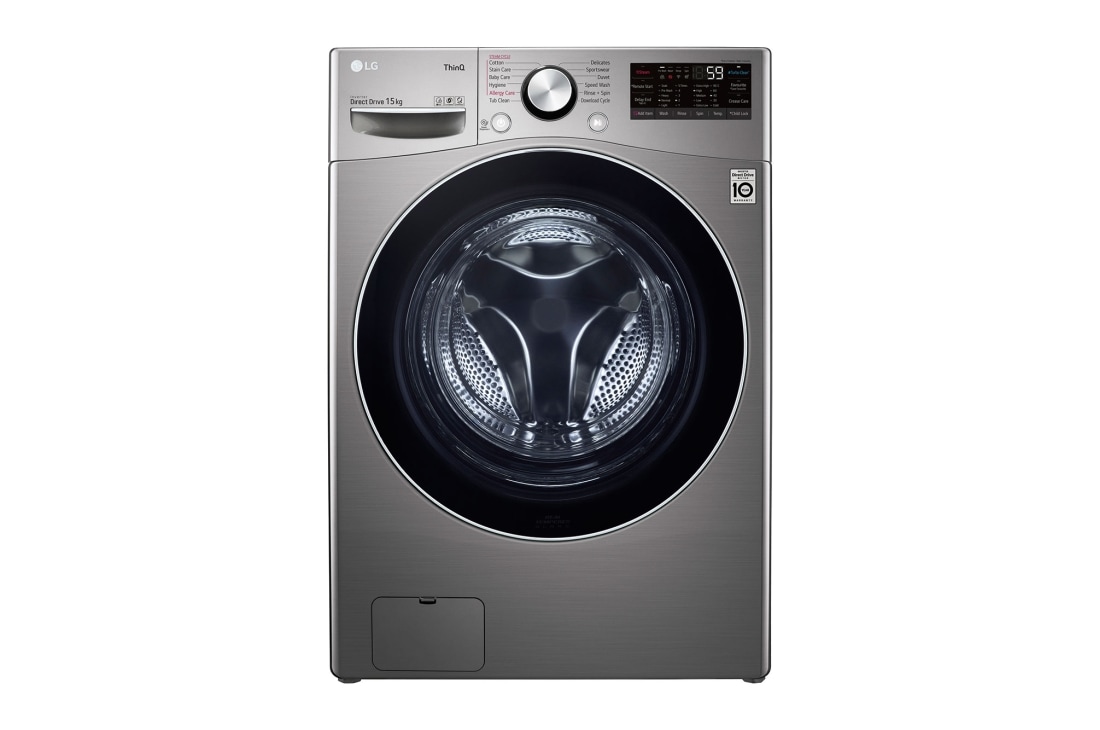 LG 15KG | Front Load Washer | AI DD™ | ThinQ™ | TurboWash™, F4V5RGP0W - Front View, F0L9DYP2S