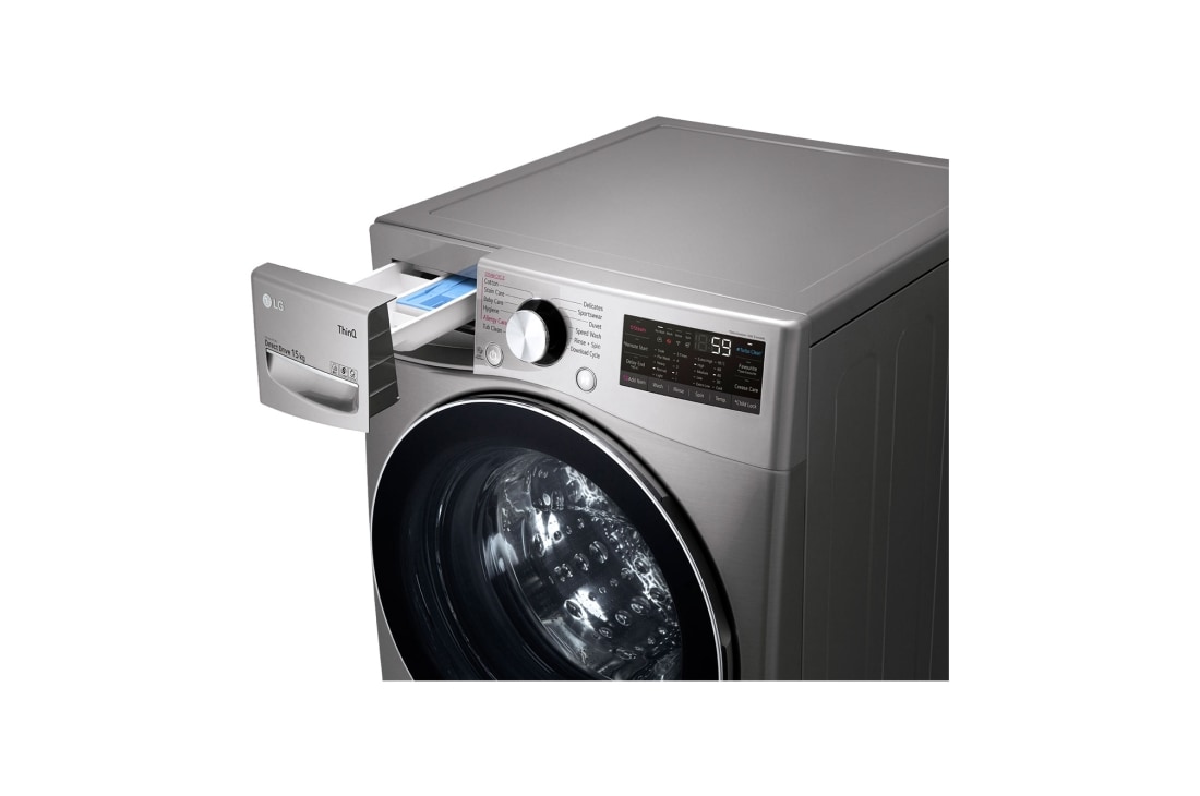LG 15KG | Front Load Washer | AI DD™ | ThinQ™ | TurboWash™, F4V5RGP0W - Drawer Open, F0L9DYP2S, thumbnail 5
