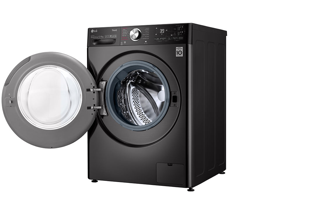 LG 12/8KG TurboWash Front Load Washing Machine, right open, F4V9BCP2EE, thumbnail 12